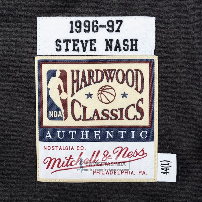 Camiseta Phoenix Suns Steve Nash NO 13 Mitchell & Ness 1996-97 Negro